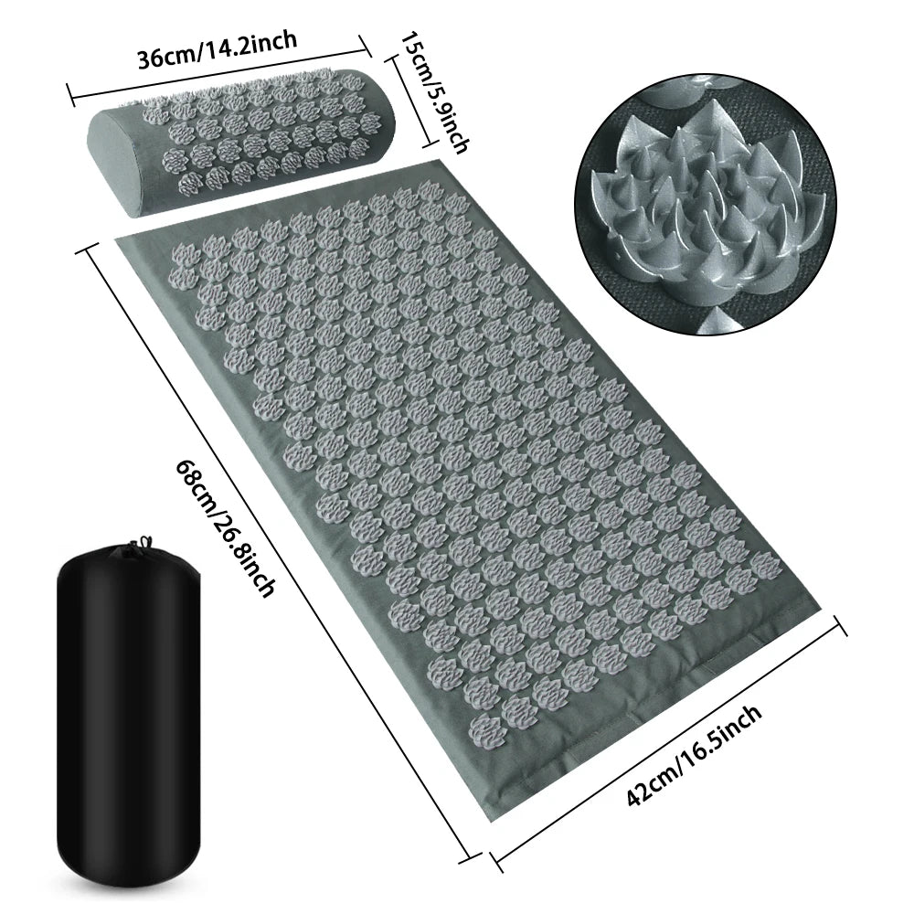 Acupressure Massage Mat & Pillow Set