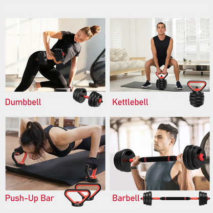 3-In-1 Adjustable Dumbbell Set