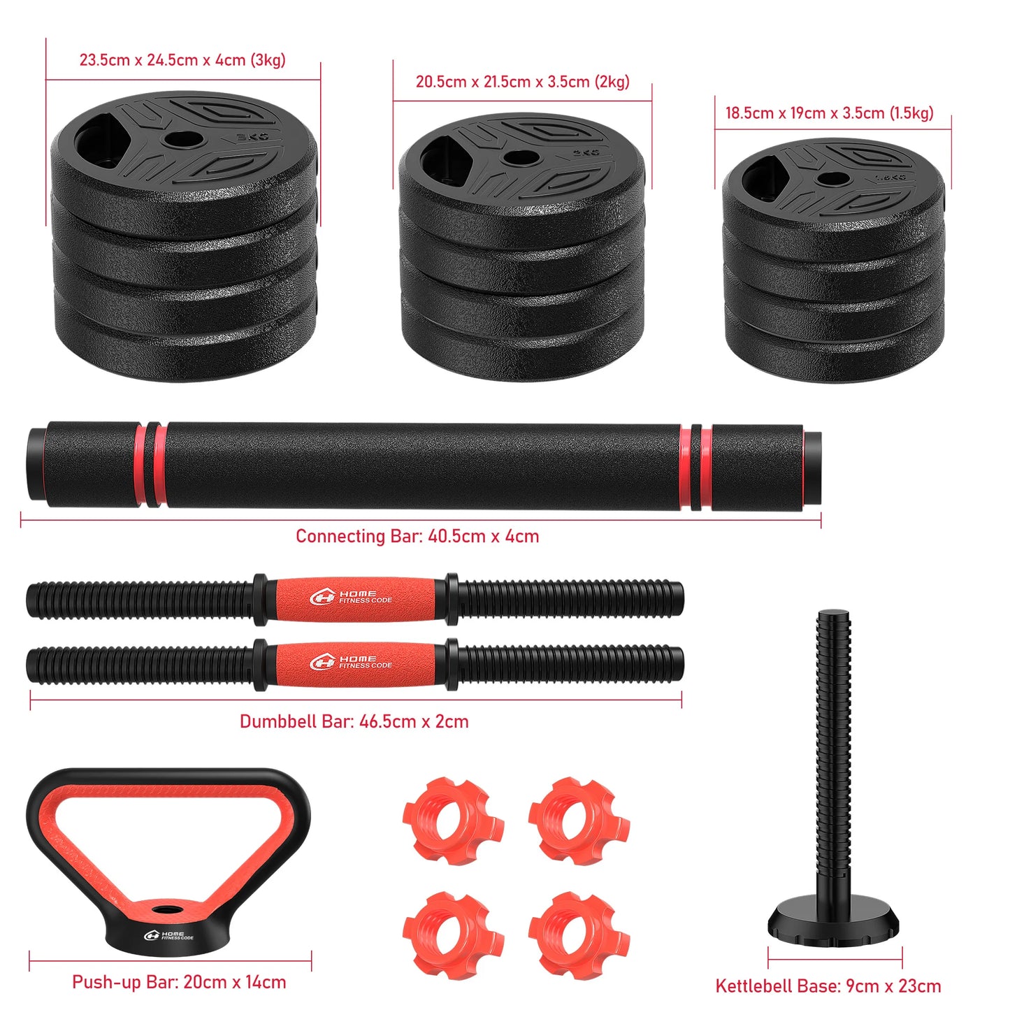 3-In-1 Adjustable Dumbbell Set