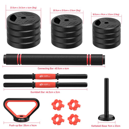 3-In-1 Adjustable Dumbbell Set