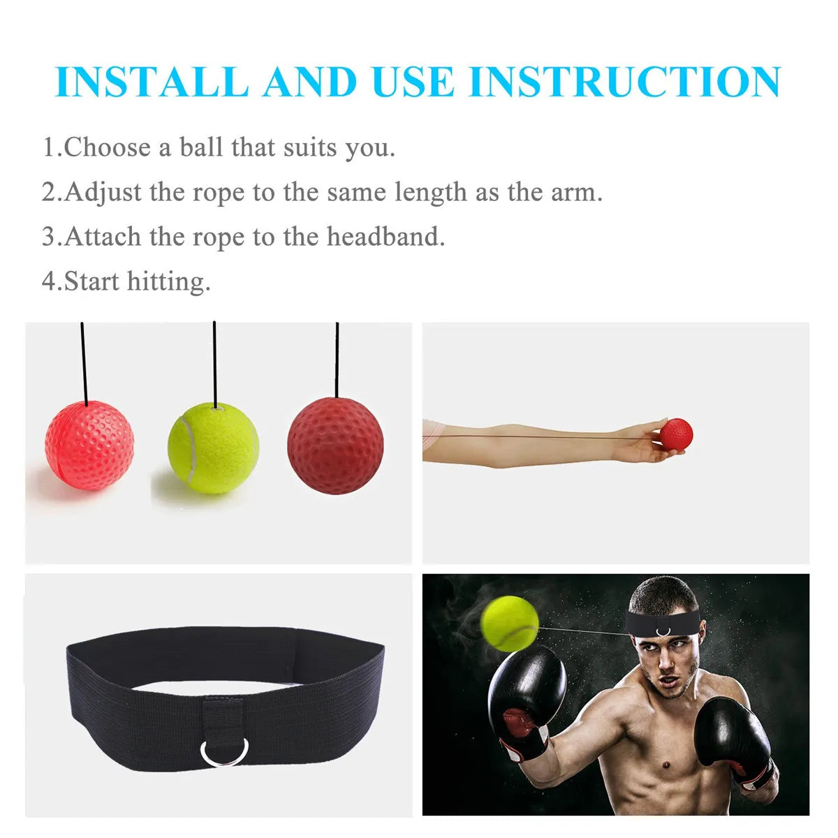 Boxing Reflex Training Ball Set