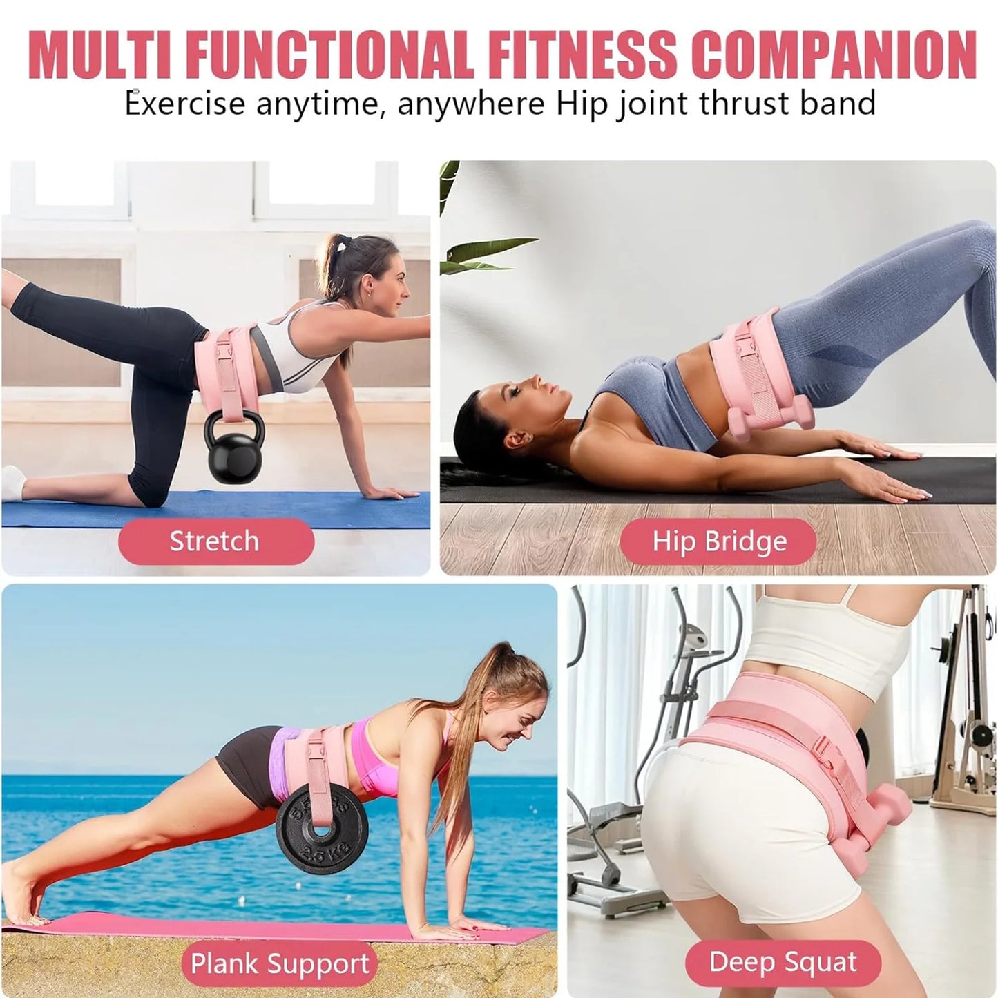 Adjustable Hip Thrust Training Belt