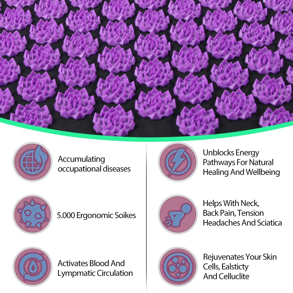 Acupressure Massage Mat & Pillow Set